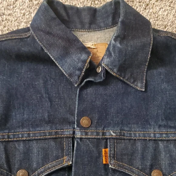 1970'S Orange Tag Vintage Levi's Jean Jacket Women's Small - Picture 2 of 8